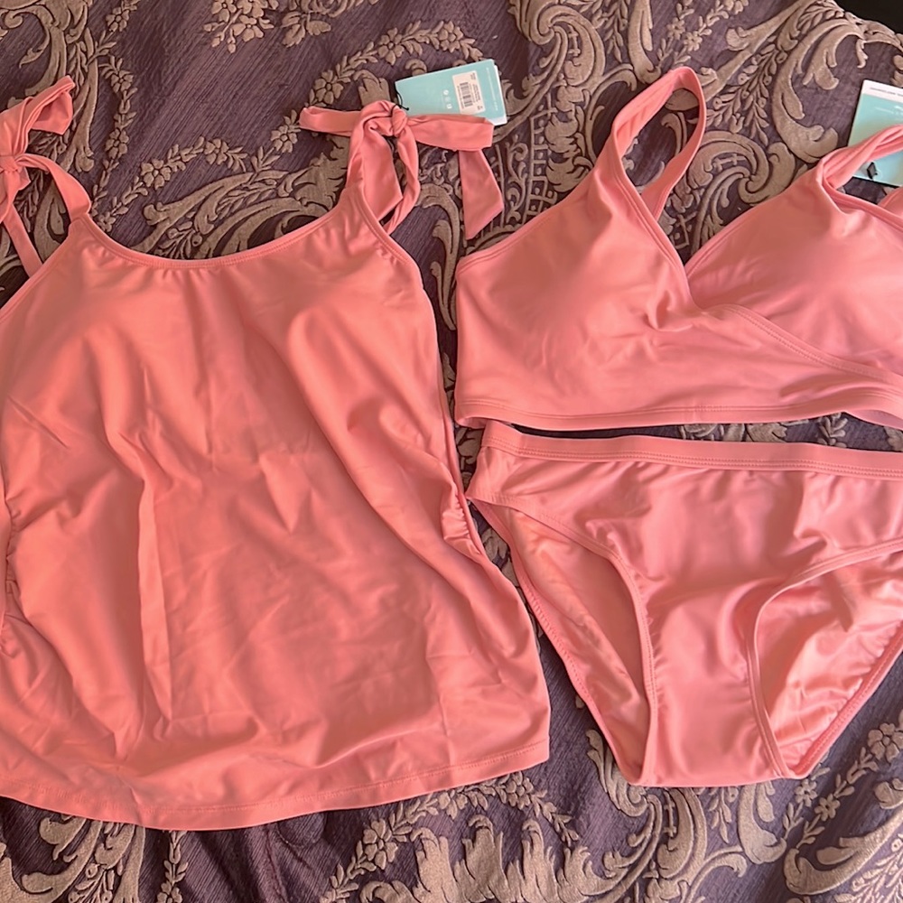 EUC Kindred Bravely Pink Bikini Set
